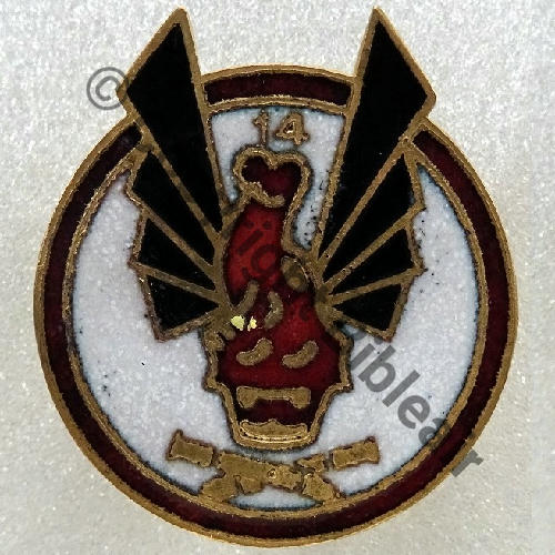 BATTERIE AIR No14  14e Gpt de DAT  SM Bol Dos lisse irreg Src.P.GOUT 